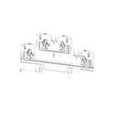 Feed-through terminal, PUSH IN, 2.5 mm², 800 V, 24 A, white