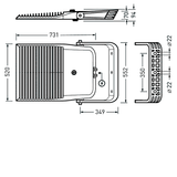Floodlight / Projectors Lumena Plus 70 CLO (normal) Lens Grey ET 504W 68000lm 70 asym. mittelbreitstr. (AM19L) IP66 IK09 5 SDCM 8278240