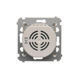 Single switch with backlight, LED not replaceable Color: blue, (module), 10AX, quick connection, Silver matt, metalic