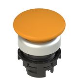 Spring-return orange mushroom pushbutton