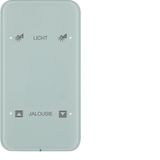 Touch sensor, 2-gang comf, intg bus coupling unit, KNX - R.1, glass p.