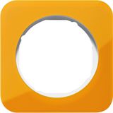 Frame 1gang, R.1, orange trans./p. white glossy, acrylic