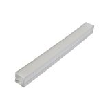 LED Silicone Profile Flat 19 x 19 mm / white - milky, by m