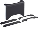 Branch on floor ducts hfr to skirting board duct SL 20x115mm graphite black