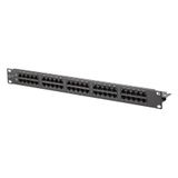 UAE 50x8(4) Cat.3 patch panel, steel black