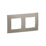 PLAQUE 2 POSTE TAUPE