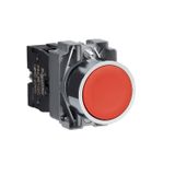 Easy Harmony XB2, button, metal, red, Ø22, with return, unmarked, 1 NC