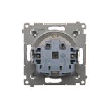 Socket outlet with earthing and shutters, (module), 16A, 250V, quick connection, Bronze matt, metalic
