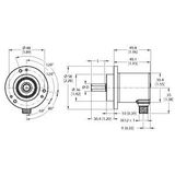 Absolute Rotary Encoder - Multiturn IO-Link   REM-E-195T6C-IOL32B-H1141