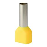 Double insulated sleeve terminal HI 2x10.0/18-zo yellow, Al/Cu