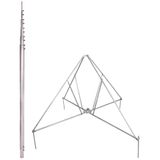 -SET- teles. air-term. rod L 8.0 m Al with four-legged stand D 60 mm R