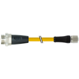 Mini (7/8) 5p Male 0°/M12 Power L-cod. 5p Fem. 0° TPE 5x16AWG ye 2.0m