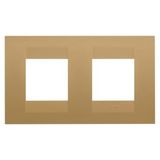 GEO INTERNATIONAL PLATE - IN PAINTED TECHNOPOLYMER - 2+2 MODULES HORIZONTAL - GOLD - CHORUSMART