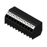 Printed circuit board terminals, 3.50 mm, Number of poles: 10, 135°, Solder pin length (l): 1.5 mm, black, PUSH IN with actuator, Clamping range, max. : 1.5 mm², Tube