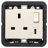 2P+E13ABS socket+switch +C-USB canvas