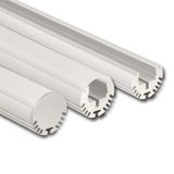 Hanging circular aluminum profile ZP, 23 mm, matte diffuser, complete, 1 m