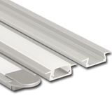 Built-in VR aluminum profile, 22x7 mm, White diffuser, complete, 2 m