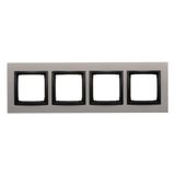 Quadruple frame, metal, satin night