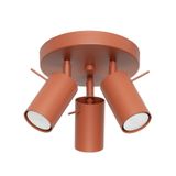 RING CEILING LAMP 3P RED OCHRE 3XGU10