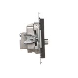 Double aerial socket type "F", cream white/electro white