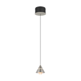 Romeo LED pendant 1-pc brushed steel