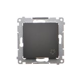 Bell Button, (module), 16AX, Screw, black matt
