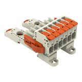 1-conductor female connector lever Push-in CAGE CLAMP®, light gray