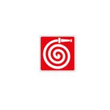 Fire sign - Al - Dimensions: 230x230 mm