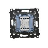 Two-way switch with LED illumination without pictogram - separate backlight for each key, (module), Simon 24, IP20, 10AX, champagne matt