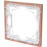 cover frame 1v art-matt white/rose gold