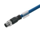 Bus line, One end without connector, M12, Number of poles: 2, 5 m, pin, straight, Shielded: Yes, LED: No, Sheath material: PVC, Halogen: Yes