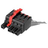 PCB plug-in connector, female plug, 10.16 mm, Number of poles: 4, 180°, PUSH IN with actuator, Clamping range, max. : 16 mm², Box