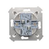 Key with the "horizontal" pictogram for switches and electronic controllers, Silver matt, metalic
