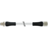 M12 Power male 0° / female 0° L-cod. PUR 5x1.5 gy 50m