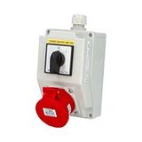 Combination SB201 1 socket + switch IP44