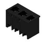 PCB plug-in connector, male header, THT/THR solder connection, Pitch in mm (P): 7.50 mm, Number of poles: 3, 180°, Tube