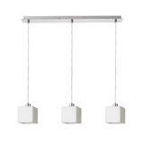 DADOS III 60 pendant opal-colored glass/matt nickel 230V LED E27 3x11W