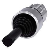 Coordinate switch, 22 mm, round, metal high gloss, black, horizontal latching