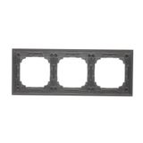 Surface-mounted box - an element extending a single box folded to multiple frames, light gray matt
