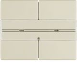 Arsys Push Button, 2-gang, with Labelling Field White Glossy