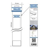 Aluminum profile for tiling and paving DF 1m Whitey diffus., 2x end cap