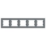 Asfora-horizontal 5-gang frame-steel