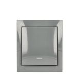 Splash-proof single switch with indicator light, IP44, 10AX, dark grey