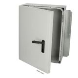 Polycarbonate enclosure, 800x600x300mm, fitted with Mounting plate