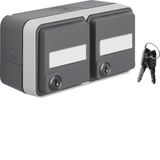 WCD key lock 2-way with housing, W.1, grey