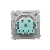 Socket outlet with earthing and shutters, module, 16A, quick connection, white matt