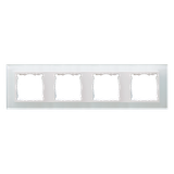 Quadruple frame, glass, White / White