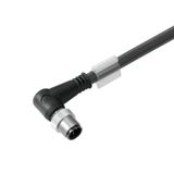 Sensor-actuator Cable, M12, Number of poles: 4, 15 m, pin, 90°, LED: N