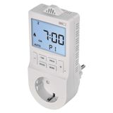2-in-1 socket thermostat with digital timer function, schuko
