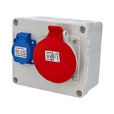 Cabinet 3068 1x230V/1x400V/32A/5P IP44